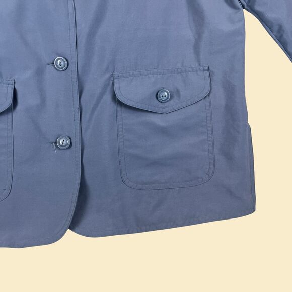 1980s M blue blazer Haband, Salon Studio, vintage 80s womens light blue jacket - Picture 8 of 10